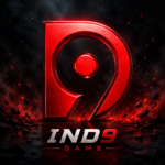 IND9 Game official logo featuring a glossy red and black 3D emblem with a modern gaming design, representing the IND9 Game APK, app download, login, and online gaming platform. alt text